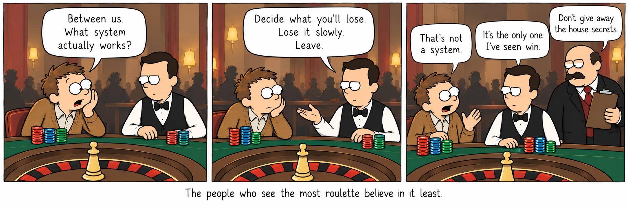 Oni koji vide najviše ruleta najmanje veruju u njega.